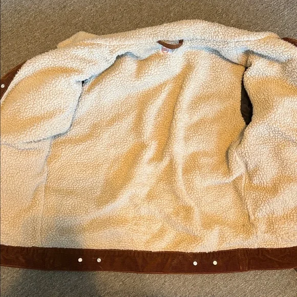 Women’s Brown Corduroy Jacket with Sherpa Lining - Picture 2 of 3